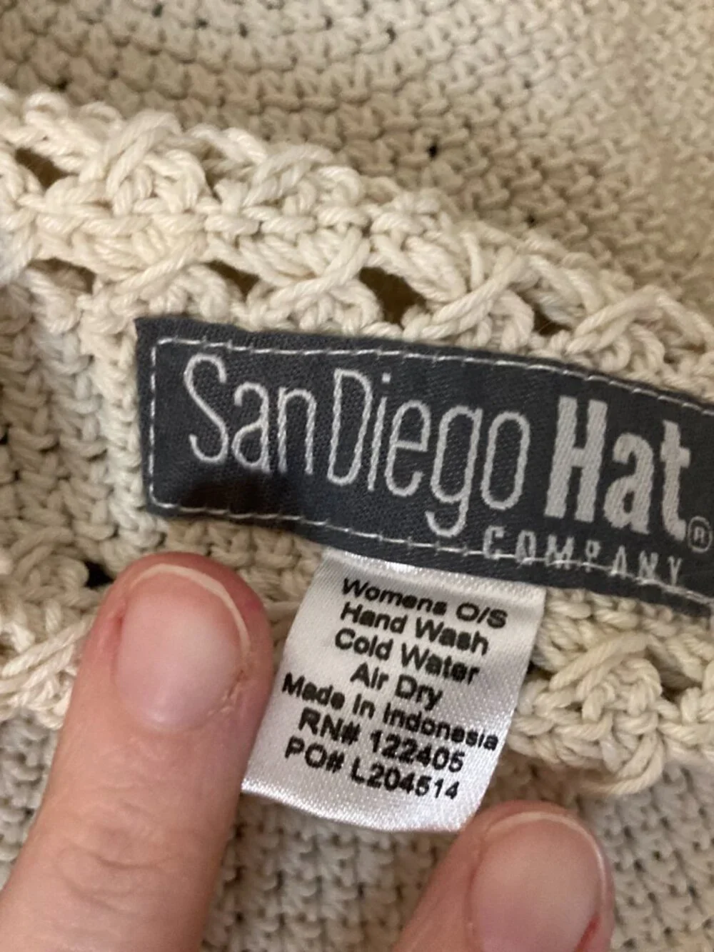 San Diego Hat Co. Women's Ivory Handmade Crochet Sun Hat - 100% Cotton- One Size